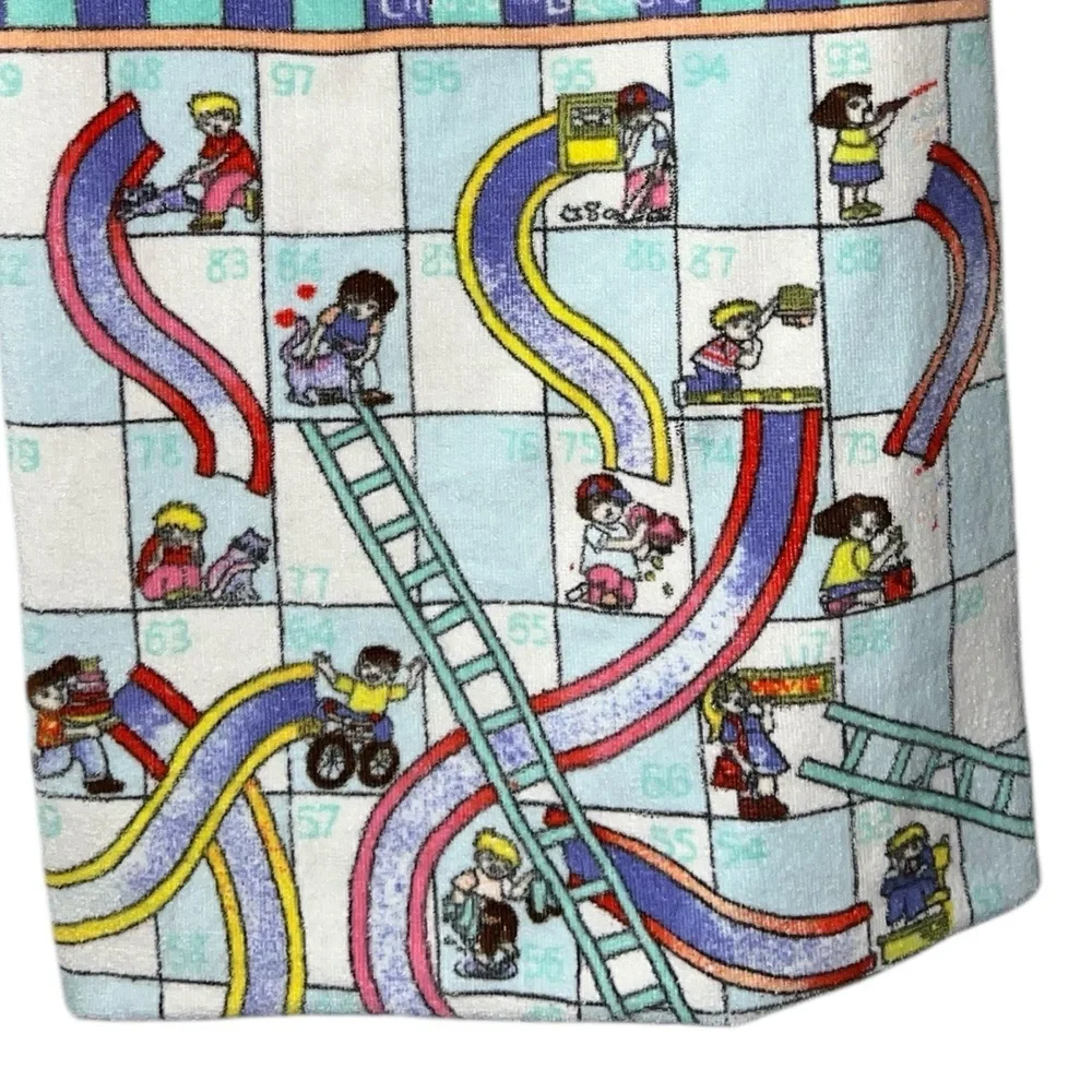 Vintage Game Beach Towel 2004 Chutes and Ladders Jay Franco Cotton Fun Retro Y2K